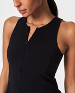 The Get Moving Zip Front Easy Access Dress • Very Black