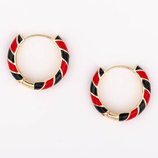 Paisley Earrings • Red + Black
