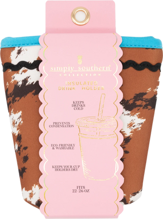 Insulated Drink Holder • Cow Print