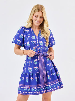 Addison Mini Dress • Petal Keepsake Blue