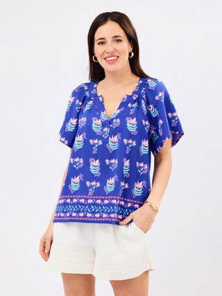Lori Top • Petal Keepsake Blue