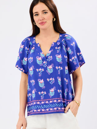 Lori Top • Petal Keepsake Blue