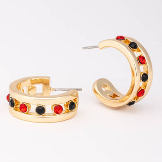 Georgina Earrings • Red + Black