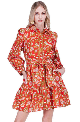 Ruffes Hem Shirt Dress • Harvest