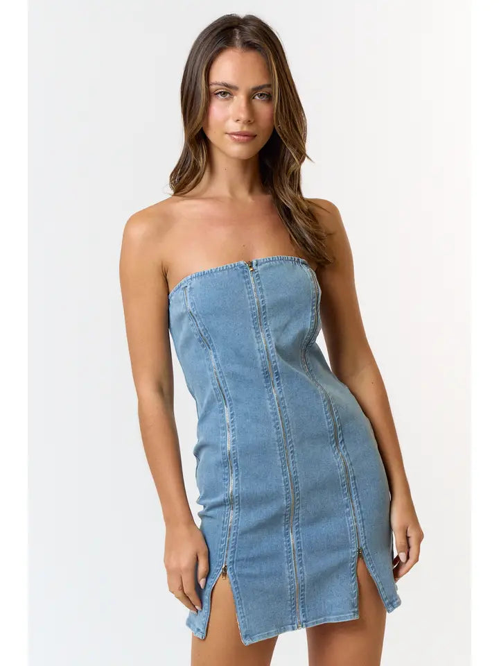 Gabbie Mini Dress • Denim