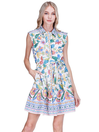 Front Placket Shirt Dress • Festival Florals