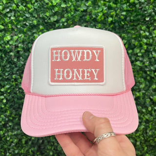 Howdy Honey • Light Pink + White Puff Hat