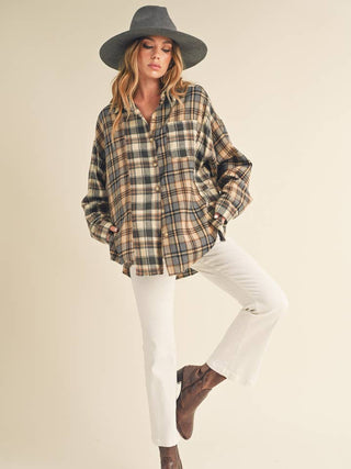 Noelle Flannel Shirt • Oatmeal