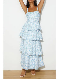 Myrtle Floral Dress • Light Blue