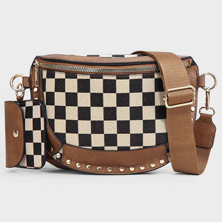 Checkerboard Classic Chest Crossbody Shoulder Bag