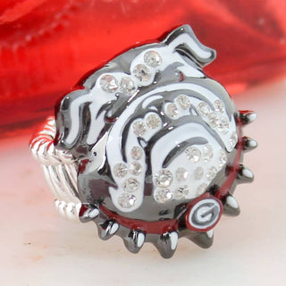 Georgia Bulldogs Crystal Logo Stretch Ring | Uga | Go Dawgs!