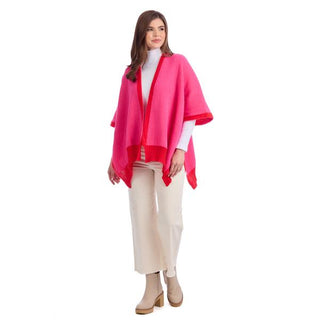 Bringham Reversible Poncho • Pink