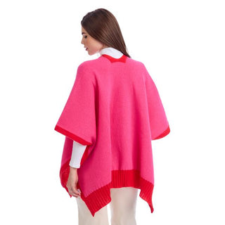 Bringham Reversible Poncho • Pink