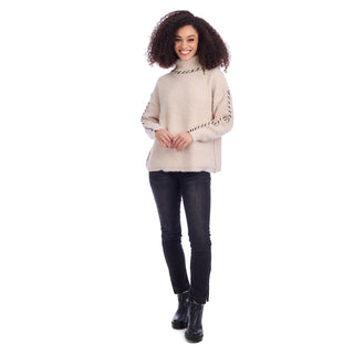 Fallon Contrast Sweater • Light Beige