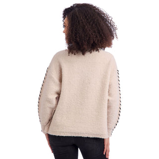 Fallon Contrast Sweater • Light Beige