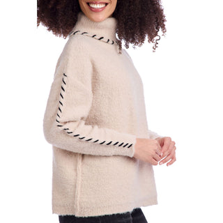 Fallon Contrast Sweater • Light Beige