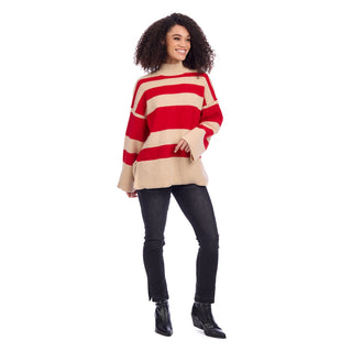Costner Striped Sweater • Red