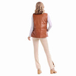 Boyd Faux Leather Vest • Tan