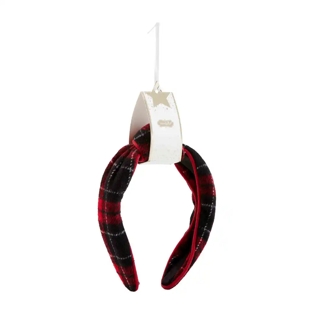 Plaid Headband • Red