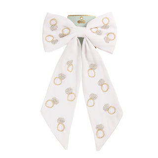 Bride Hair Bow • Ring Applique