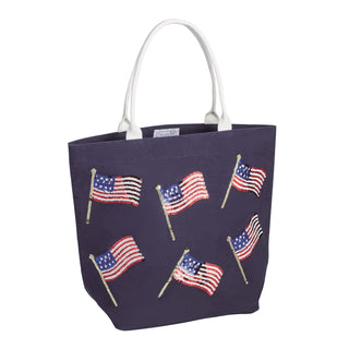 Americana Flags Sparkle Tote