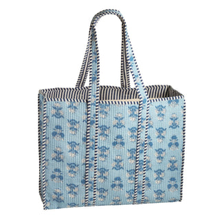 Cornflower Block Print Tote