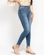 High Rise Button Fly Skinny • Medium