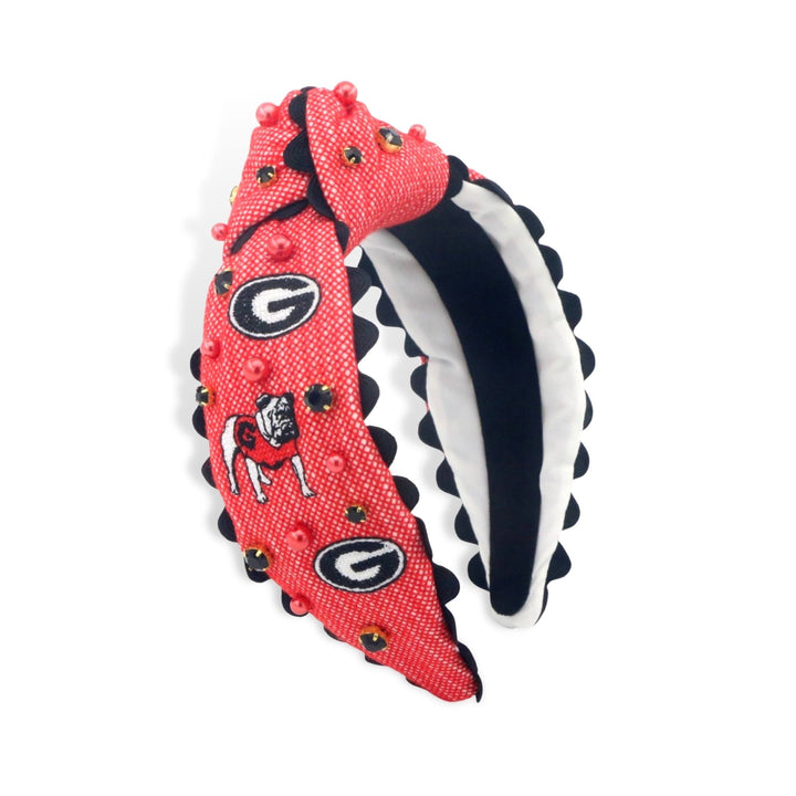 Georgia Power G Cross Stitch Headband • Red