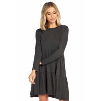 Minnie Tiered Dress • Charcoal