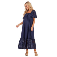 Conny Eyelet Maxi • Navy