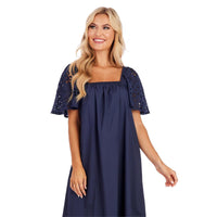 Conny Eyelet Maxi • Navy