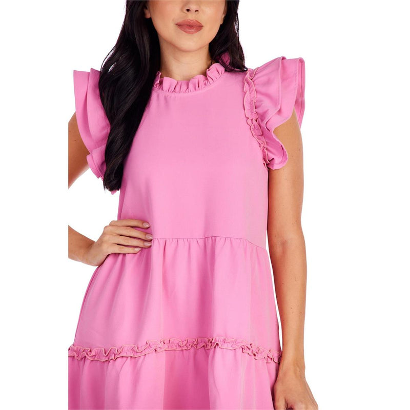 Pope Ruffle Dress • Pink