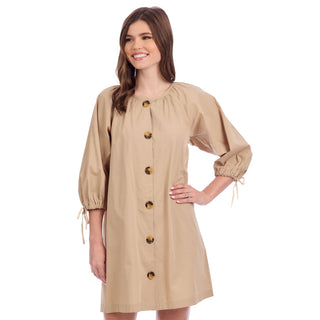Pheebes Button Down Dress • Tan