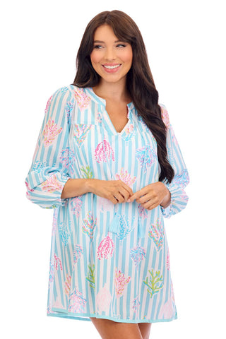 Pearla Cover Up • Blue Stripe