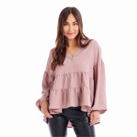 Orleans Flounce Top • Blush