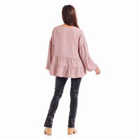 Orleans Flounce Top • Blush