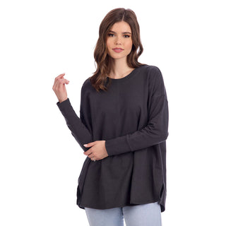 Libba Swing Hem Top • Black