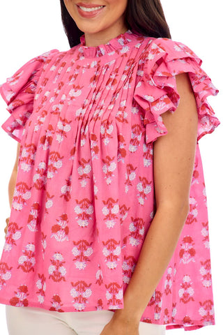 Dolly Flutter Top • Pink