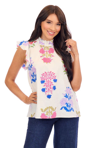 Kenzie Flounce Top • White