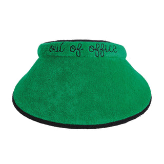 Green Terry Cloth Visor • Out of Office