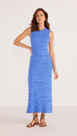 Harper Rib Knit Midi Dress • Sapphire