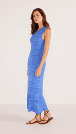 Harper Rib Knit Midi Dress • Sapphire