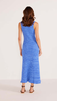 Harper Rib Knit Midi Dress • Sapphire