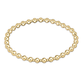 Classic Grateful Pattern 4mm Bead Bracelet • Gold