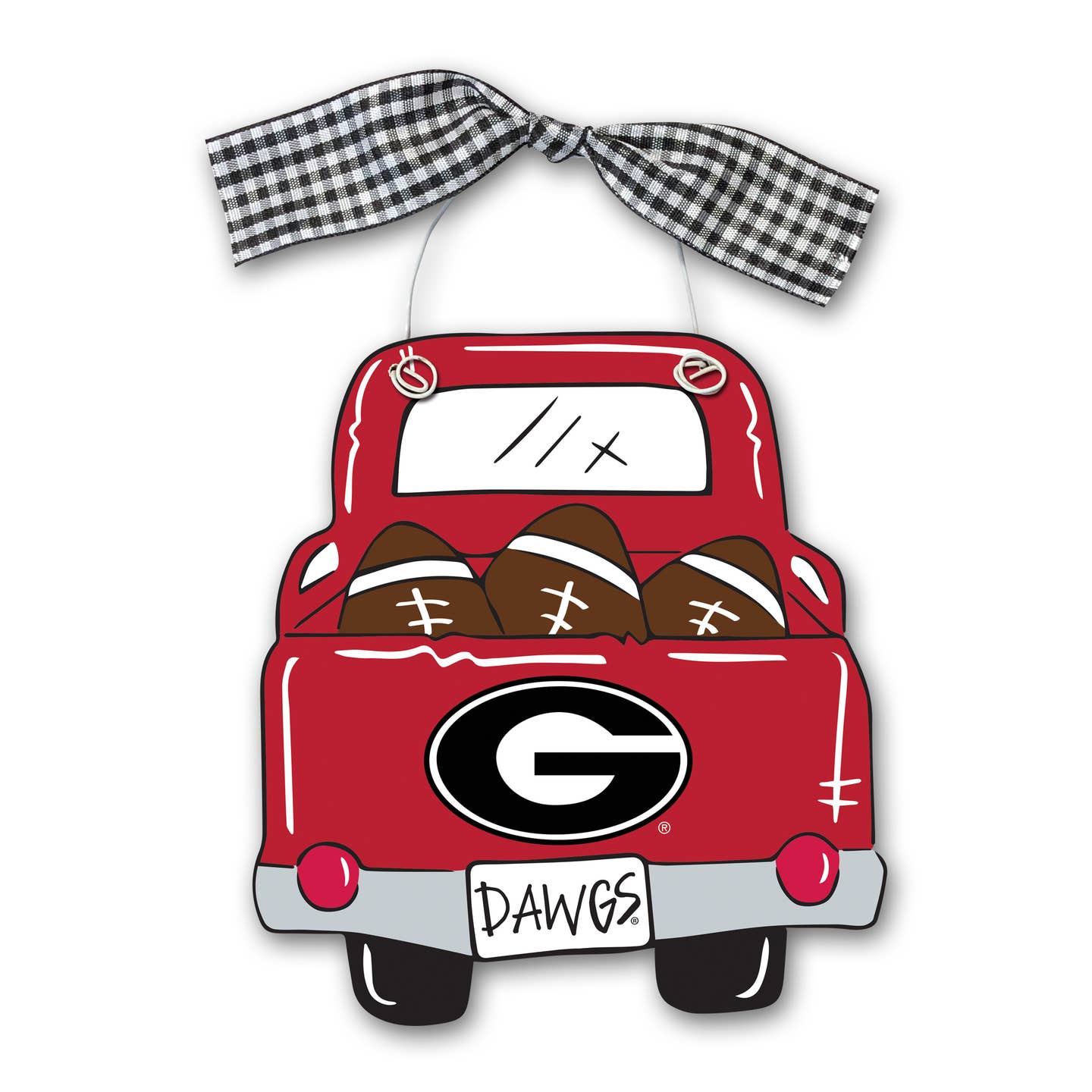 Magnolia Lane University of Georgia Wood Truck Ornament - Thumbnail 2