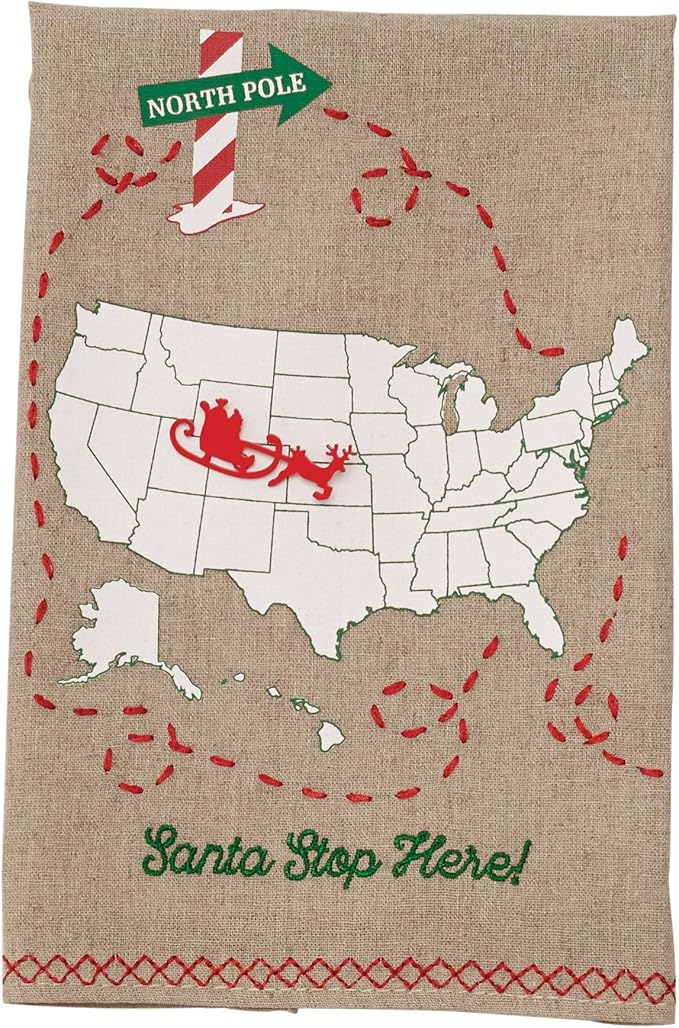 Santa Stop Here Hand Towel