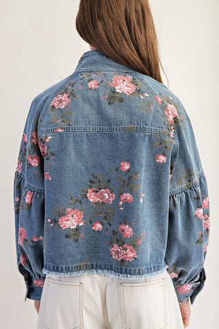 Delaney Floral Denim Jacket