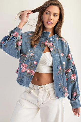 Delaney Floral Denim Jacket