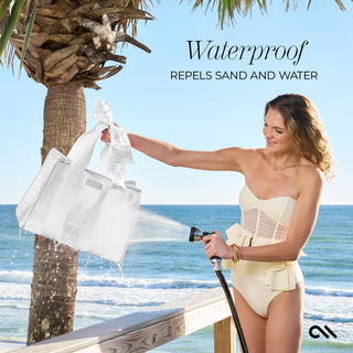 Ivory Pearl Bow Jelly Tote Bag