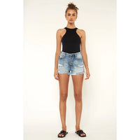 Smiley • High Rise Denim Shorts • Medium